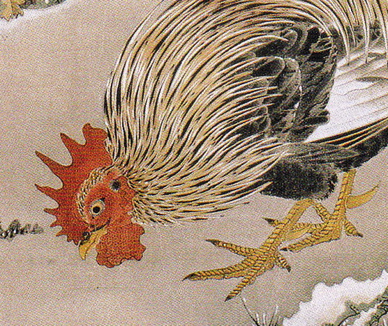 雪梅雄鶏図 Setsubai Yukei-zu(Plum tree and Rooster in the Snow